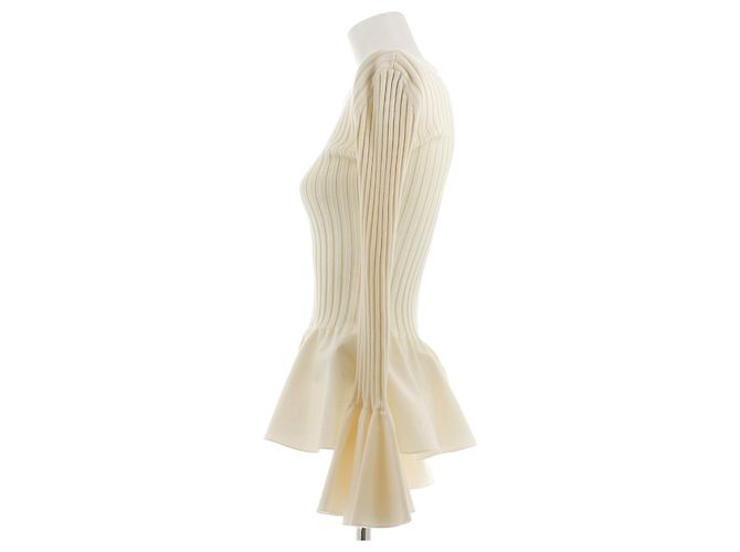Top blanco con volantes de lana JW Anderson - vista 4