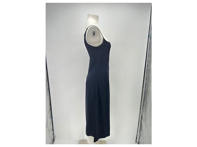 Abito in satin blu navy Cédric Charlier - vista 3