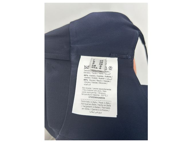 Abito in satin blu navy Cédric Charlier - vista 6