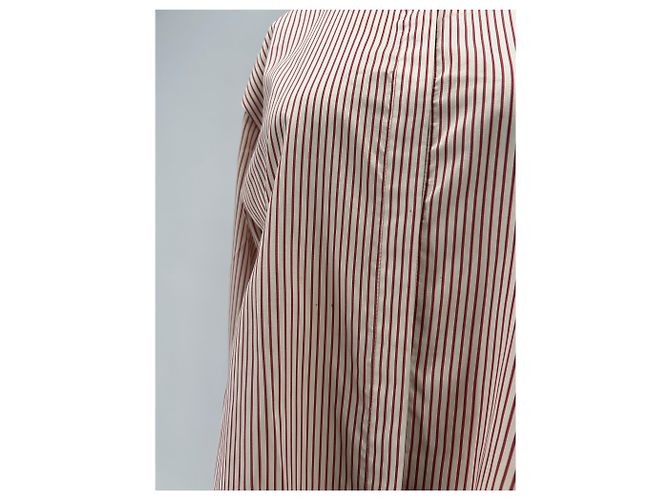 Isabel Marant Camicia di seta a righe rosse e bianche Rosso - vista 5