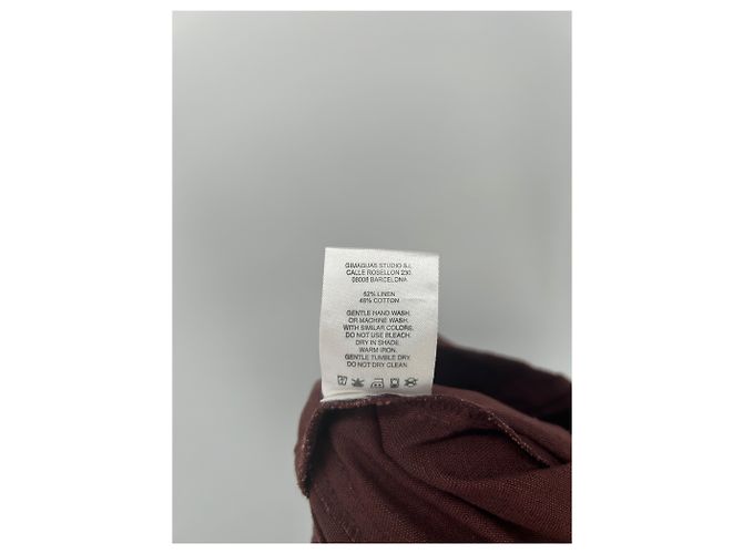 Autre Marque Pantalón "Okala" marrón de lino Castaño - vista 4