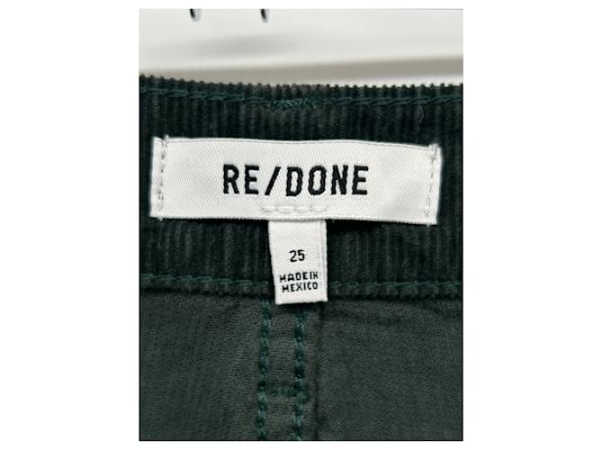 Re/Done Grüne Samthose - Ansicht 5