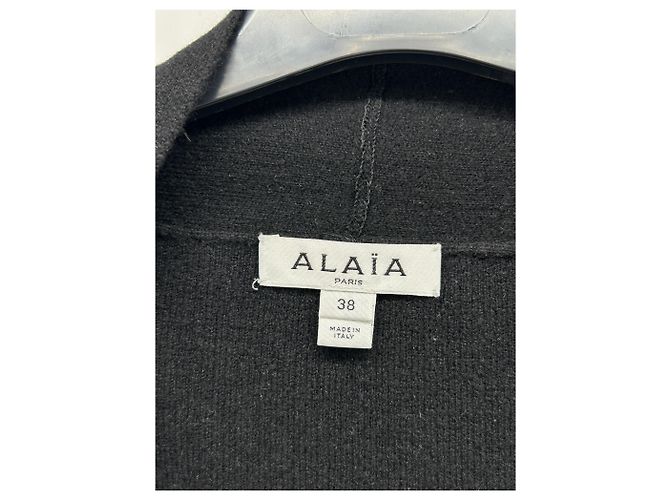 Alaïa Langer grauer Wollmantel - Ansicht 4