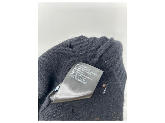 Autre Marque Marineblauer und schwarzer Pullover aus Mohair - Ansicht 6