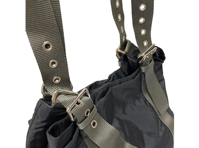Borsa tote in nylon nero Prada Sport - vista 6