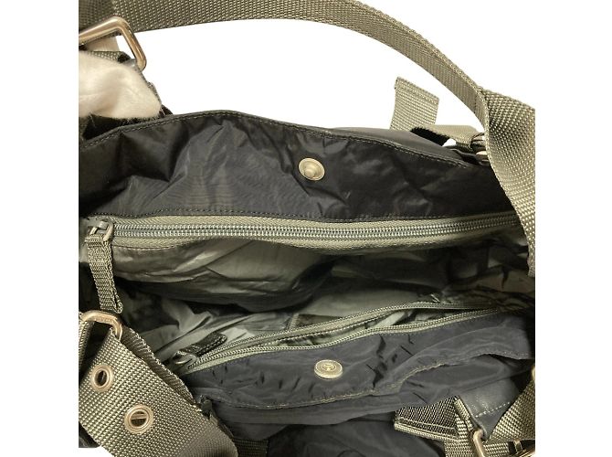Borsa tote in nylon nero Prada Sport - vista 8