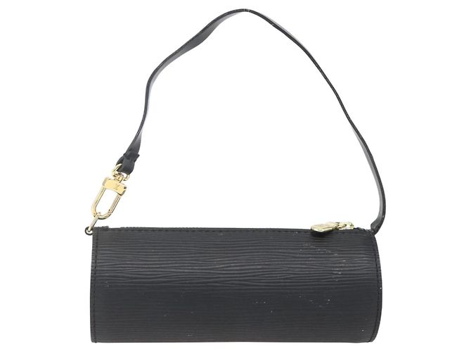 Pochette Soufflot in pelle Epi Louis Vuitton Nero - vista 2