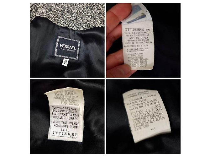 Versace Jeans Couture giacca corta nero e bianco melange - vista 10