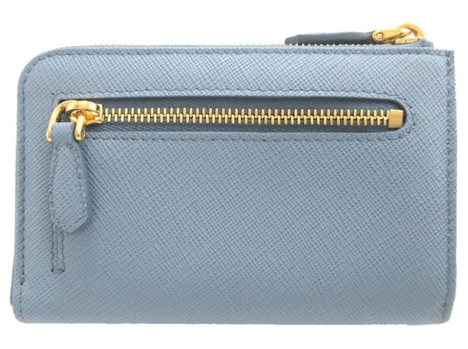 Tarjetero Triangular Saffiano Azul Prada - vista 3
