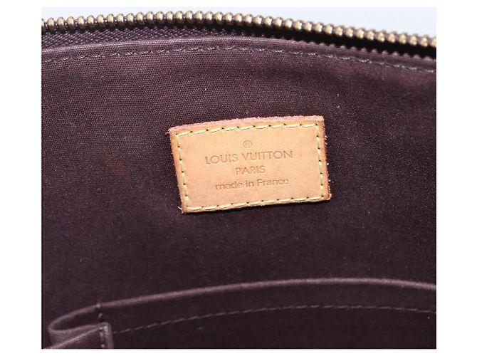 Borsa Louis Vuitton Bellevue Monogram Vernis GM Marrone - vista 6