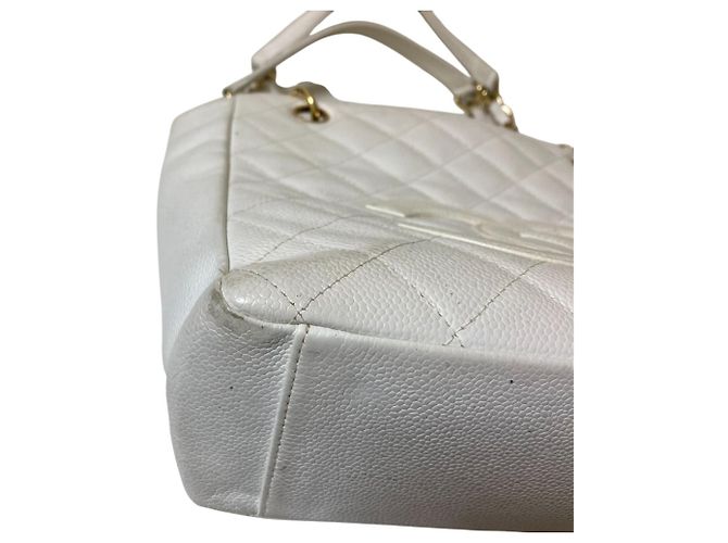 Borsa a Spalla Chanel Coco Mark Matelassé Bianca Bianco - vista 14
