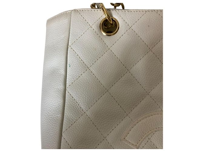 Borsa a Spalla Chanel Coco Mark Matelassé Bianca Bianco - vista 16
