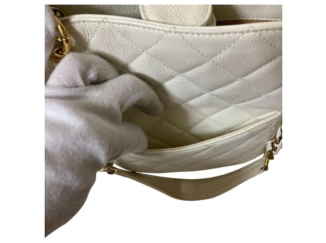Borsa a Spalla Chanel Coco Mark Matelassé Bianca Bianco - vista 4