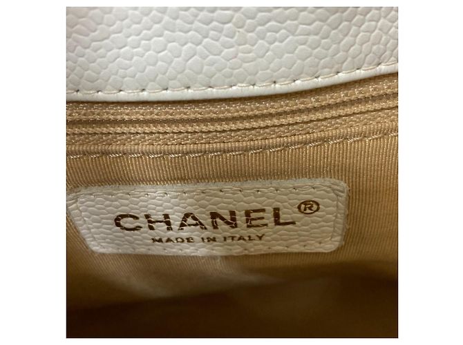 Borsa a Spalla Chanel Coco Mark Matelassé Bianca Bianco - vista 6