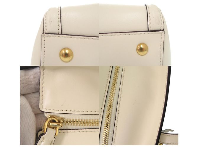 Borsa tote in pelle bianca Salvatore Ferragamo Bianco - vista 7