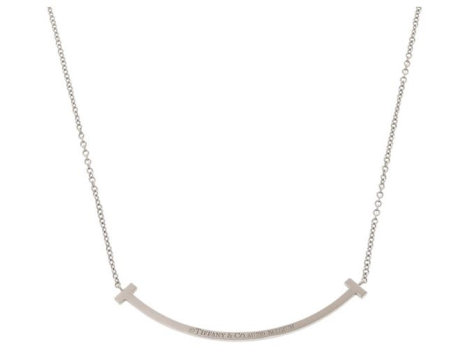 Tiffany & Co Collana Tiffany T Smile Blu D'oro - vista 2