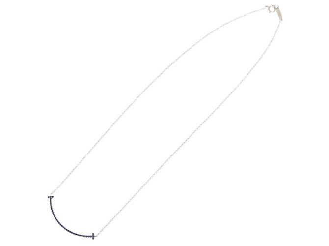 Tiffany & Co Collana Tiffany T Smile Blu D'oro - vista 3