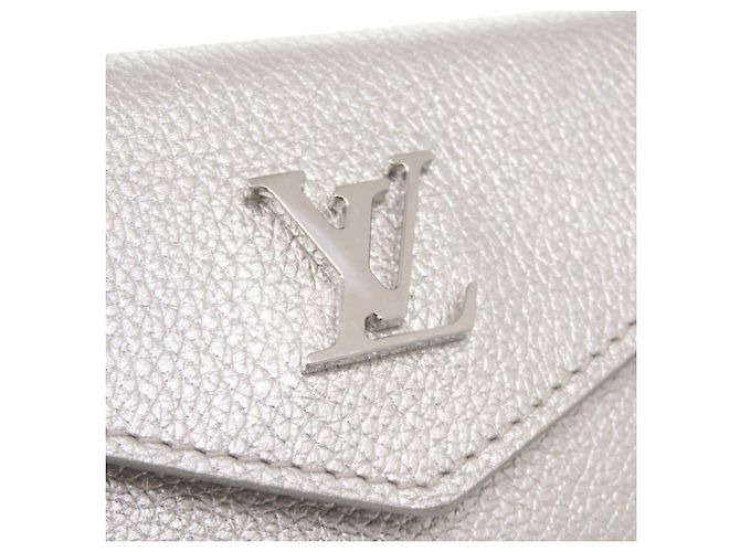 Carteira Rock Mini de couro prateado com três dobras Louis Vuitton Prata - vista 8