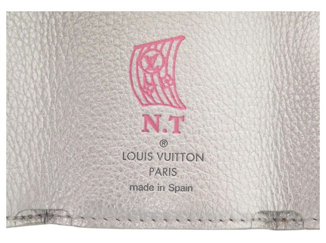 Carteira Rock Mini de couro prateado com três dobras Louis Vuitton Prata - vista 9