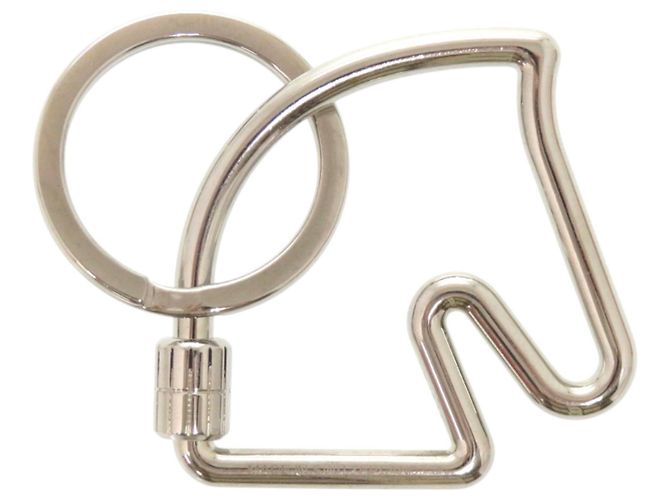 Ring Hermès Portachiavi in metallo argento Cheval Hermes - vista 3