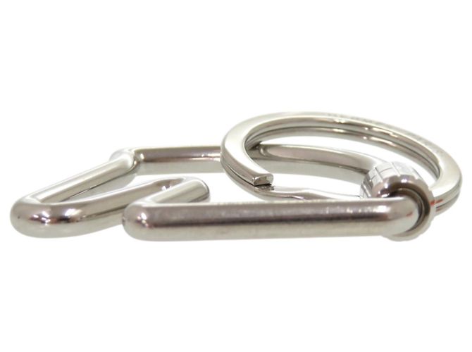 Ring Hermès Portachiavi in metallo argento Cheval Hermes - vista 4