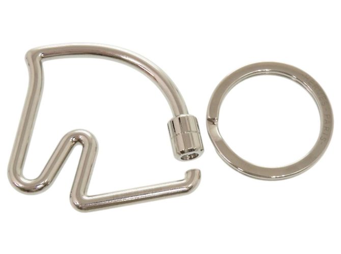 Ring Hermès Portachiavi in metallo argento Cheval Hermes - vista 6