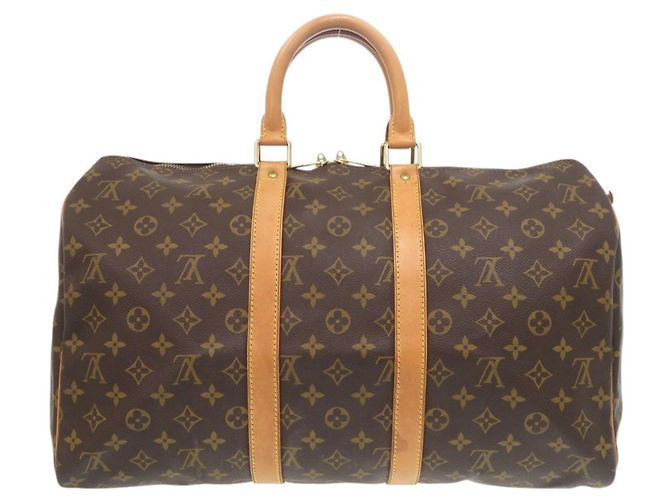 Borsa Boston Keepall 45 Monogram Louis Vuitton Marrone Monogramma - vista 2
