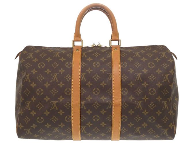 Borsa Boston Keepall 45 Monogram Louis Vuitton Marrone Monogramma - vista 2