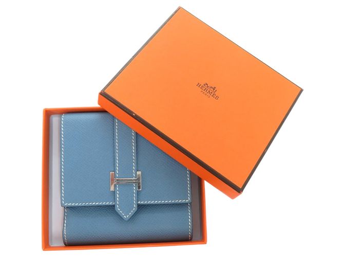 Billetera Bifold Recto Verso Bearn de Hermès Azul - vista 2