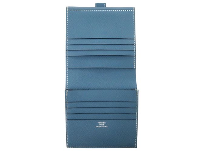 Billetera Bifold Recto Verso Bearn de Hermès Azul - vista 6