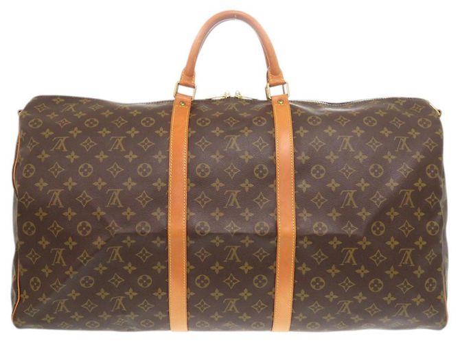 Borsa Boston Monogram Keepall Bandoulière 60 Louis Vuitton Marrone Monogramma - vista 2