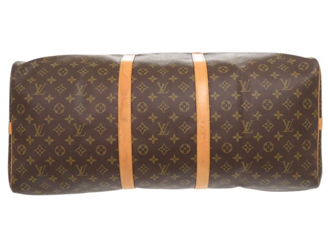 Borsa Boston Monogram Keepall Bandoulière 60 Louis Vuitton Marrone Monogramma - vista 3