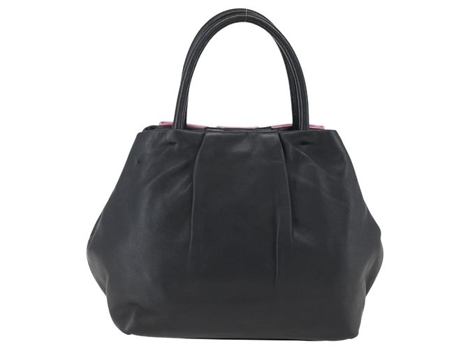 Prada Bow Tote aus Leder Schwarz - Ansicht 2