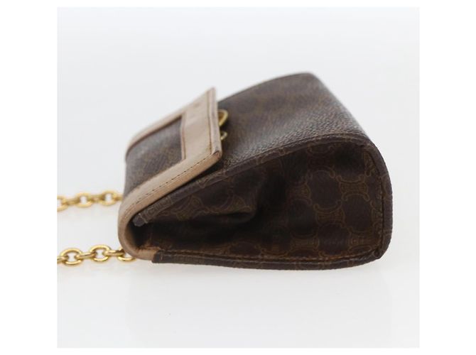 Céline Celine Vintage Macadam Schultertasche aus Canvas und Leder Braun - Ansicht 3