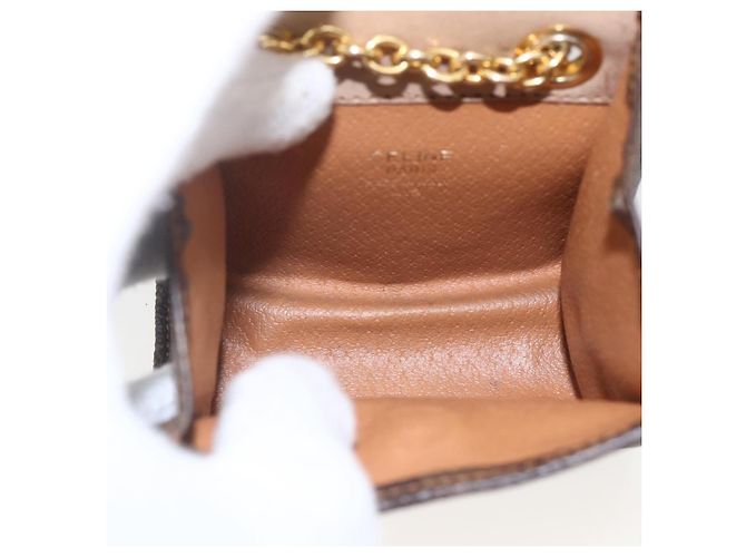 Céline Celine Vintage Macadam Schultertasche aus Canvas und Leder Braun - Ansicht 5