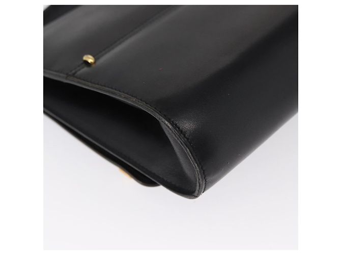 Borsa a Spalla Christian Dior in Pelle Nera e Oro Auth BA9830 Nero D'oro - vista 11
