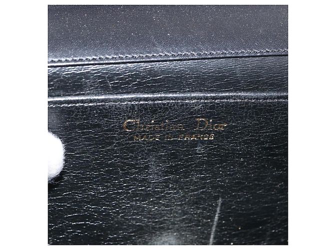 Borsa a Spalla Christian Dior in Pelle Nera e Oro Auth BA9830 Nero D'oro - vista 15