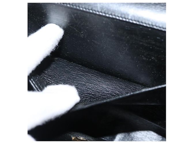 Borsa a Spalla Christian Dior in Pelle Nera e Oro Auth BA9830 Nero D'oro - vista 19