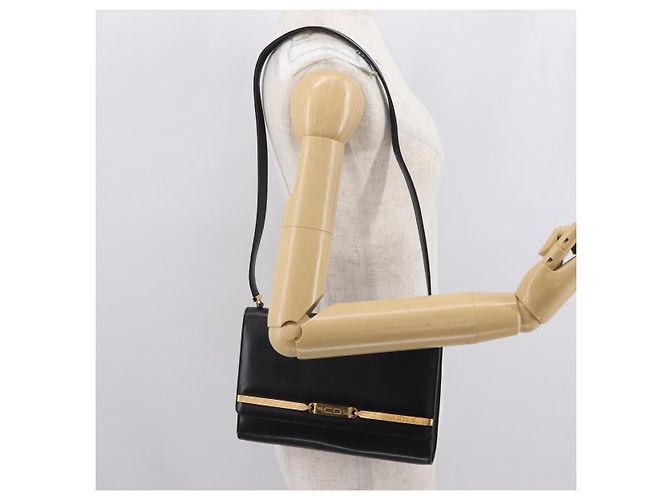 Borsa a Spalla Christian Dior in Pelle Nera e Oro Auth BA9830 Nero D'oro - vista 20
