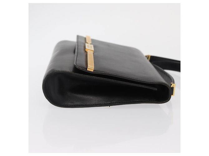 Borsa a Spalla Christian Dior in Pelle Nera e Oro Auth BA9830 Nero D'oro - vista 4