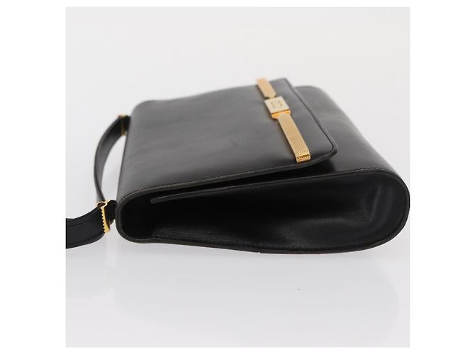 Borsa a Spalla Christian Dior in Pelle Nera e Oro Auth BA9830 Nero D'oro - vista 5