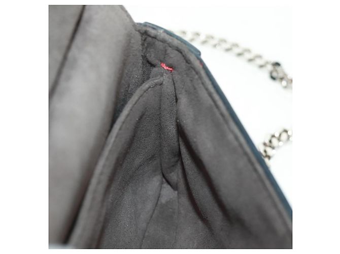 Borsa a spalla FENDI Chain Double Micro Baguette in pelle rosa argento Auth bs32459V - vista 24