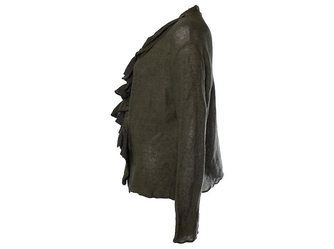 Grüner Rüschencardigan von Dries van Noten - Ansicht 4