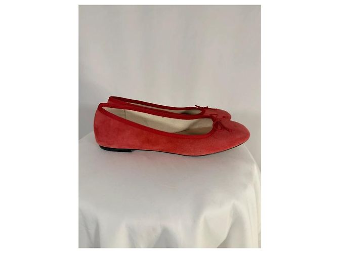 J.Crew Ballerine Quinn in suede rosso - vista 5