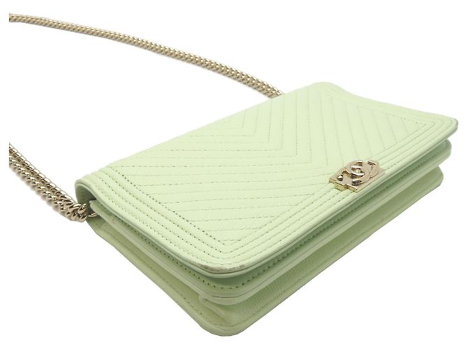 Borsa a spalla Chanel Boy V-Stitch con catena - vista 3