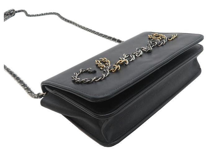 Chanel Lammleder Kettenbörse Schwarz - Ansicht 3