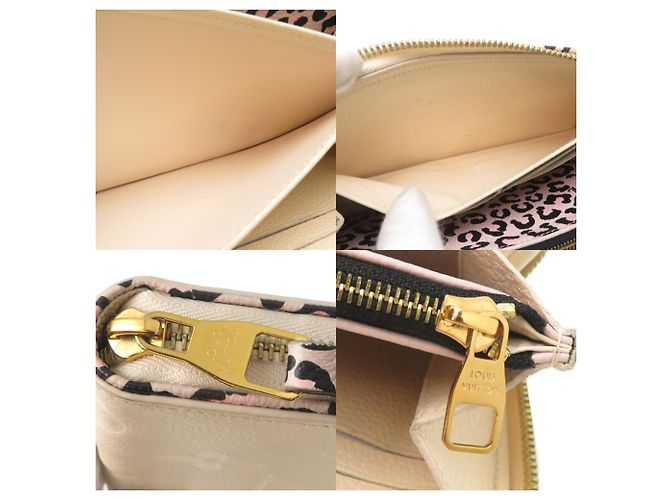 Cartera Zippy Wild at Heart de Louis Vuitton Beige - vista 8