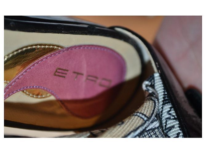 Zeppe Etro tela e vernice taglia 38 Multicolore - vista 7