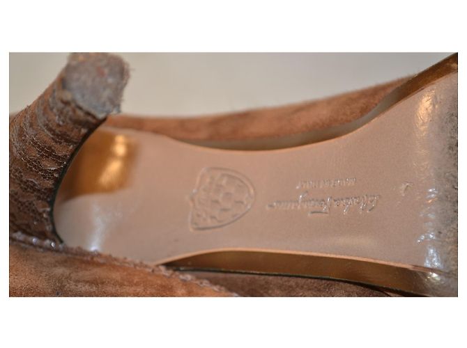 Décolleté Salvatore Ferragamo Atelier scamosciato marrone - vista 5