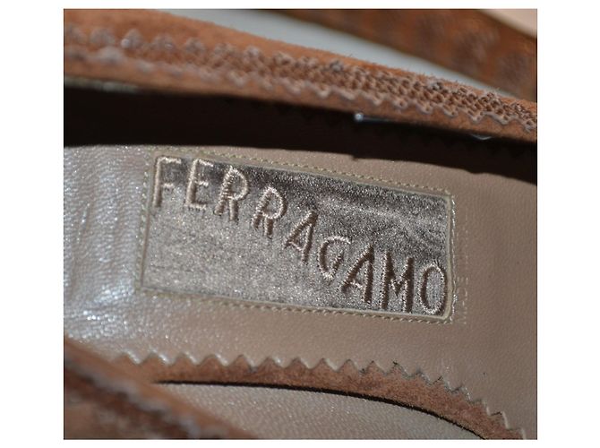 Décolleté Salvatore Ferragamo Atelier scamosciato marrone - vista 6